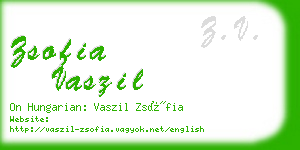 zsofia vaszil business card